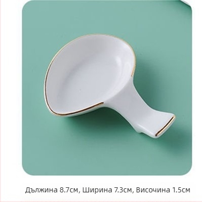 Порцеланов държач за пръчки и лъжички за хотелски маси — костно порцелан, глазирана повърхност, стил светъл лукс, персонализируем с лого