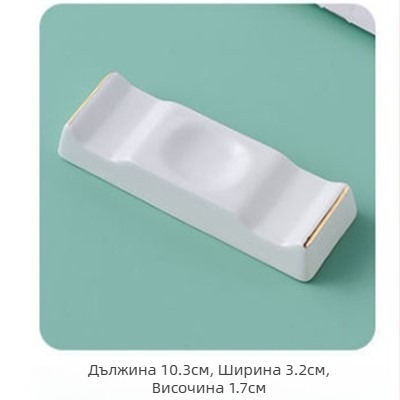 Порцеланов държач за пръчки и лъжички за хотелски маси — костно порцелан, глазирана повърхност, стил светъл лукс, персонализируем с лого