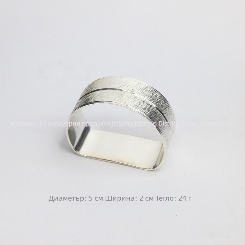 Пръстен за салфетки за хотелски маси, флорална двойна линия, дантелен кант, меден с електроплакиране, западен стил