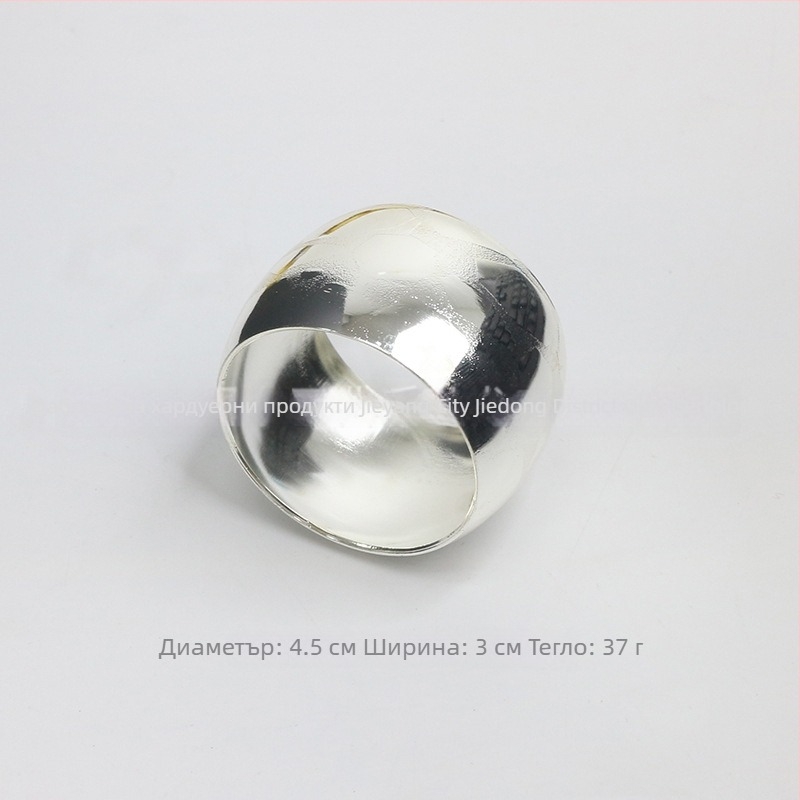 Пръстен за салфетки за хотелски маси, флорална двойна линия, дантелен кант, меден с електроплакиране, западен стил