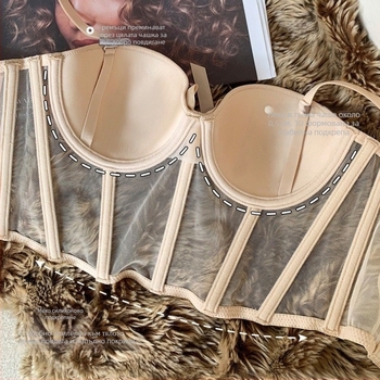 Сутиен с мека метална халка, 3/4 чашка, тънки формовани чашки, сваляеми двойни презрамки