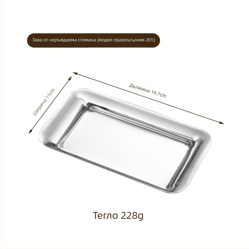 Щипки за хранене от неръждаема стомана и малък поднос за бюфет – модерен минималистичен стил, подходящ за търговска и домашна употреба, персонализируеми