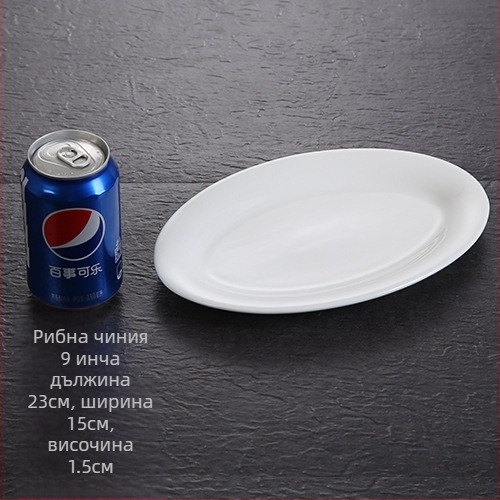 Рибена чиния, овална, удебелена, Материал: копринено цвете, Quanfu марка, японски стил