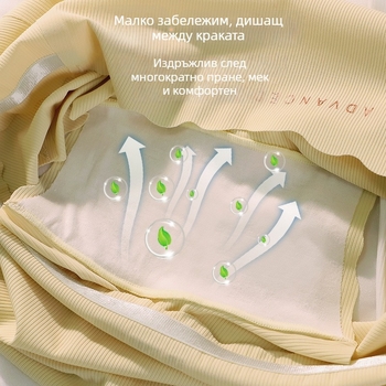 Дамски боксерки с средна талия, Ice Silk плат, проста тъкан, памучна чатална облицовка