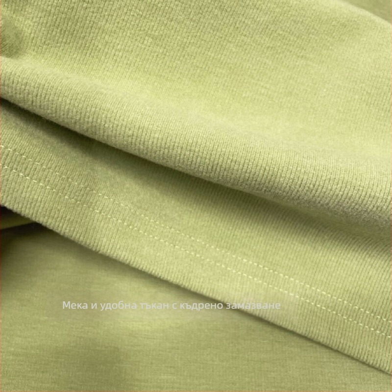 Памучна тениска, поло яка, дълги ръкави, едноцветен модел, пролет 2024