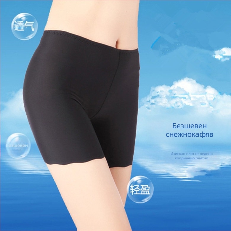 Ice Silk безшевни безопасни долни панталони със средна талия и памучна подплата