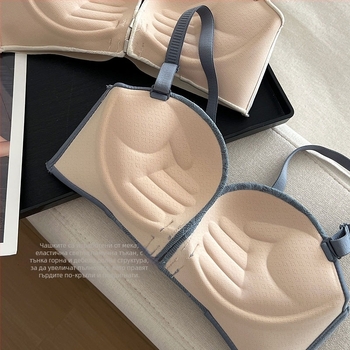 Сутиен с ретро магнитно двойно предно закопчаване, без презрамки, чаши палмовидни, Push-Up за малък бюст