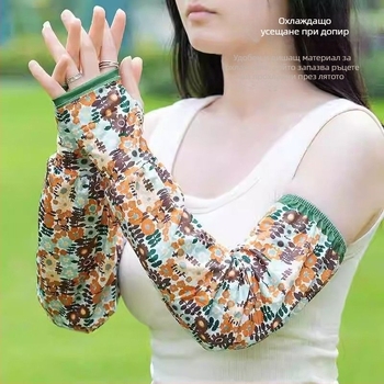 Дамски Ice Silk ръкави за слънцезащита, летни тънки за шофиране, 61–70% акрилно влакно