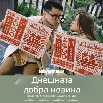 Сватбени фото реквизити: халат с вестник за младоженка и шаферки — Марка: The rest of my life can be expected; Категория: Подаръчна кутия; За сватба