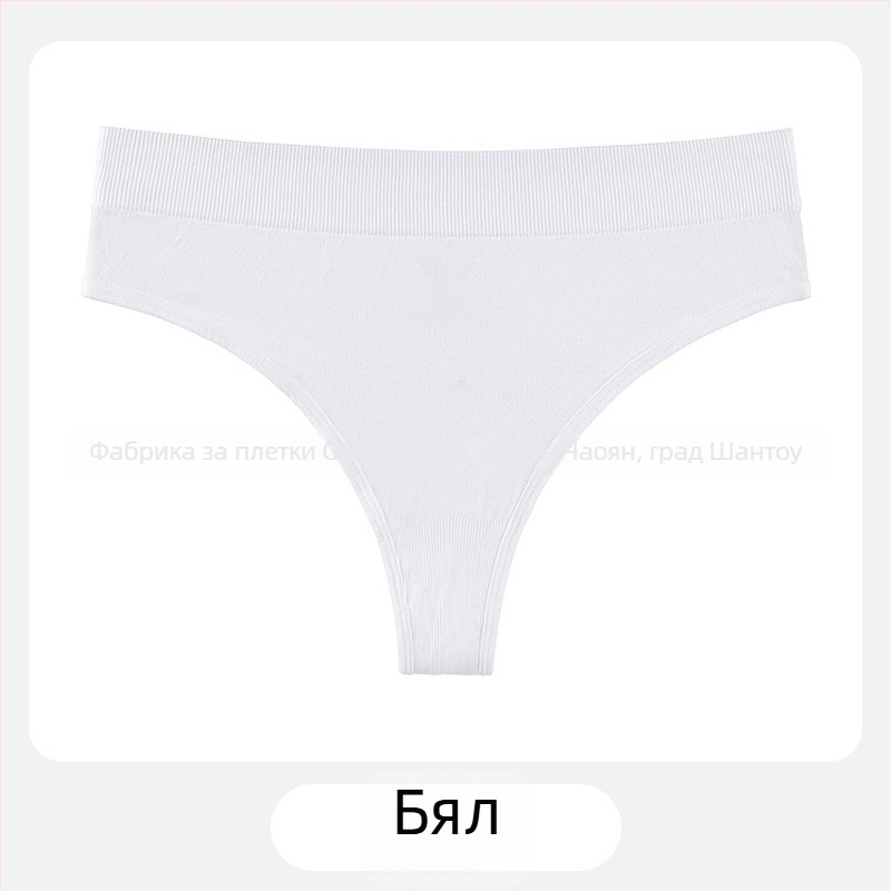 Женски танга с средна талия, дишаща найлонова тъкан, плетена материя, основен плат: найлон 80–90%, чатал: памук 95–100%