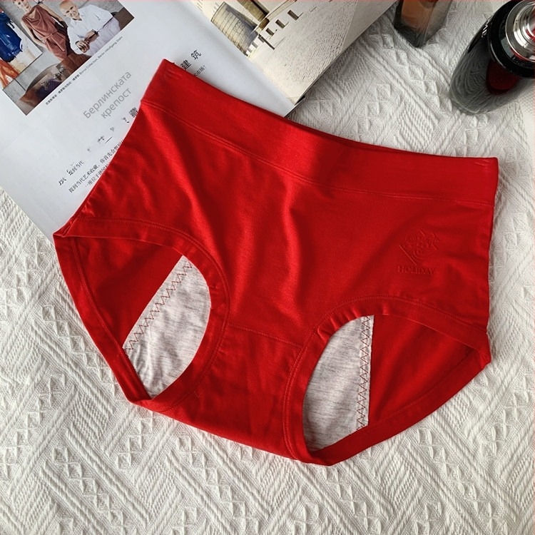 Периодни дамски долнища от модал, средна талия, против протичане