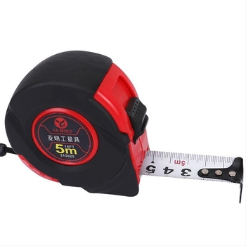 Лента измервателна от неръждаема стомана с пластмасово покритие, за дърводелство, метричен стандарт