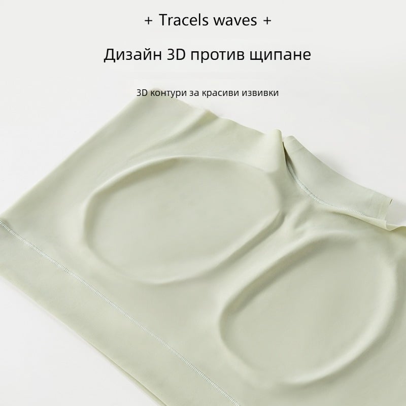 Дамски безопасни панталони от ледена коприна, средна талия, антипрозрачни, антибактериални, чатална подплата 100% памук (75% найлон)