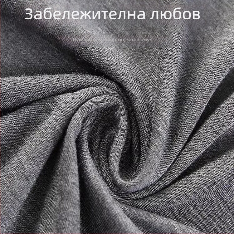 Мъжки термо комплект бельо от вискоза, удебелен материал, пуловер с кръгло деколте, стегнат силует, 95% вискоза, 5% еластан, плътност 181-200 г/м²