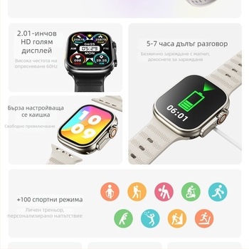 Awei H37 смарт часовник с NFC, мониторинг на сърдечния ритъм, измерване на кръвното налягане, кислород в кръвта и крачкомер