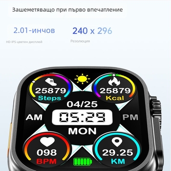 Awei H37 смарт часовник с NFC, мониторинг на сърдечния ритъм, измерване на кръвното налягане, кислород в кръвта и крачкомер