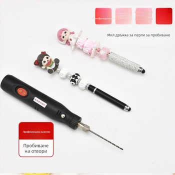 12V мини електрическа бормашина с плавно регулиране на скоростта, четков мотор, кабелно захранване, универсален патронник, без обратно въртене