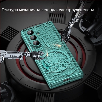 Samsung Galaxy Z Fold7 електроплатиран механичен легендарен калъф за телефон и защитен калъф за часовник | PC материал; Електроплатина; Шокоустойчив; Магнитен; Антиотпечатък