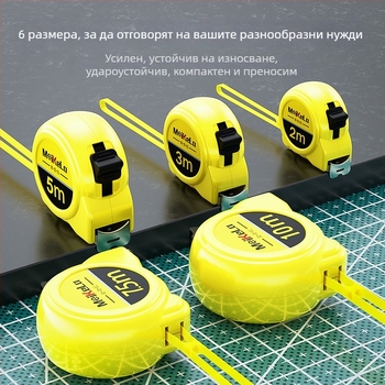 Mekla неръждаема стомана лента за измерване, устойчива на износ и удари, рулетка за измерване