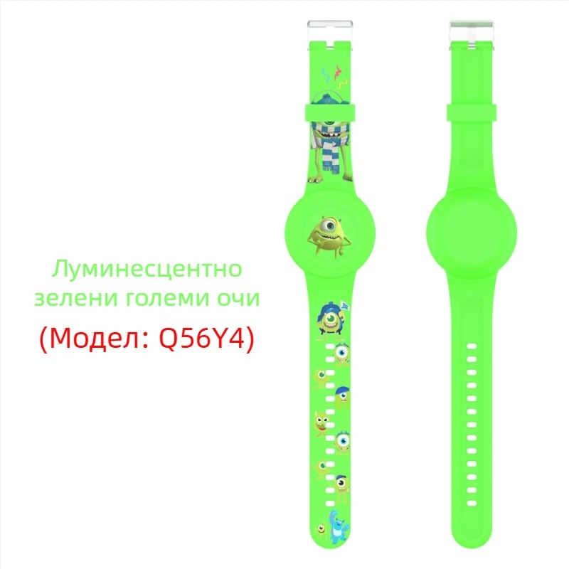 Силиконов водоустойчив калъф за каишка за Apple AirTag – мил карикатурен стил, инжекционно формован, серия Waterproof Strap Cover, модел Waterproof Strap Cover