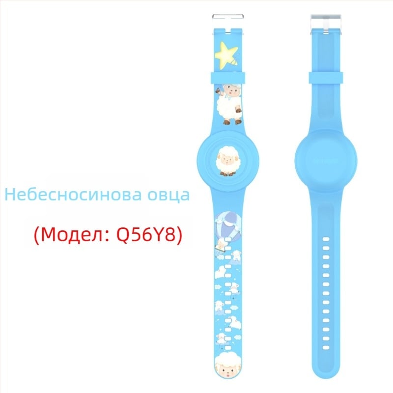 Силиконов водоустойчив калъф за каишка за Apple AirTag – мил карикатурен стил, инжекционно формован, серия Waterproof Strap Cover, модел Waterproof Strap Cover