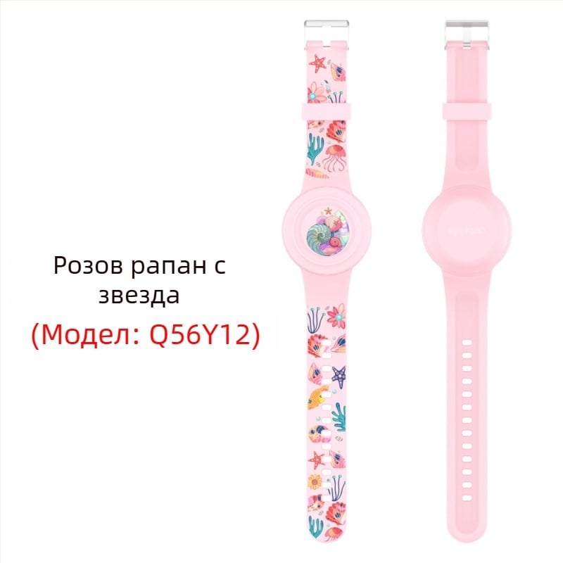 Силиконов водоустойчив калъф за каишка за Apple AirTag – мил карикатурен стил, инжекционно формован, серия Waterproof Strap Cover, модел Waterproof Strap Cover