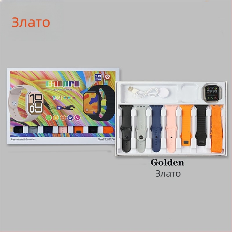 Смарт часовник с 7-в-3-в-1 функции: измерване на сърдечния ритъм, крачкомер, проследяване на съня, Bluetooth разговори и безжично зареждане