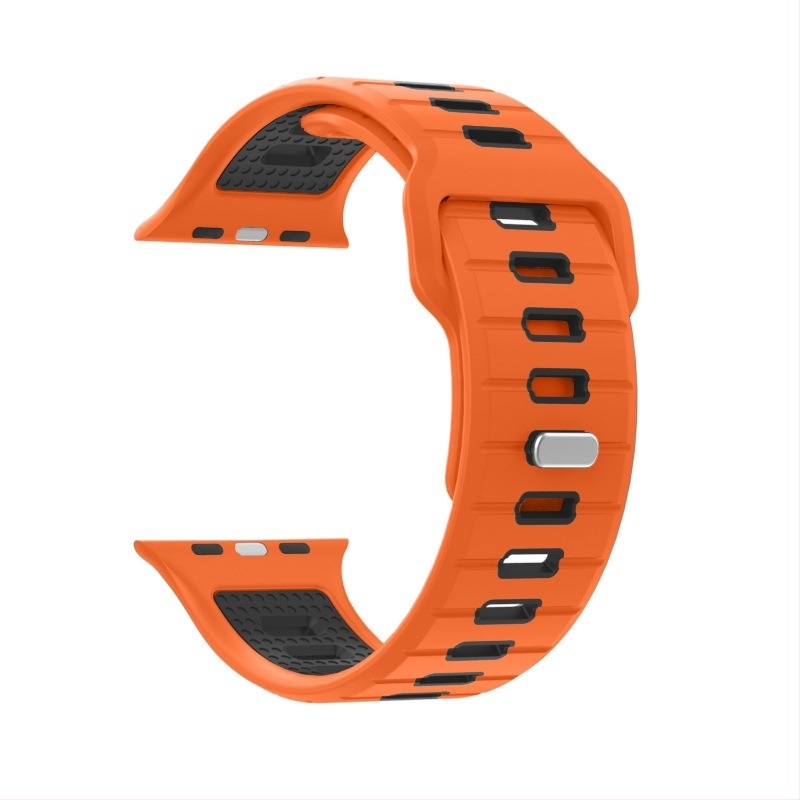 Силиконова каишка за Apple Watch, модерен стил, тегло 25 г, щракваща закопчалка, съвместима с различни конфигурации на интерфейса