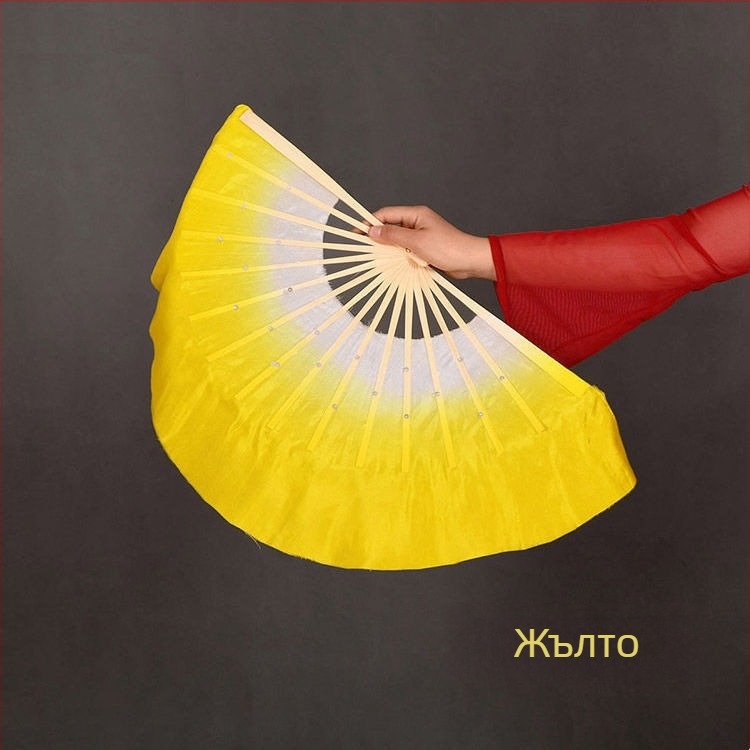 Двустранен танцов фен в Yangko стил с лампа-фон с цветя за деца, за изпълнения в детска градина и начално училище; Марка: Other; Пуснат през лято 2021