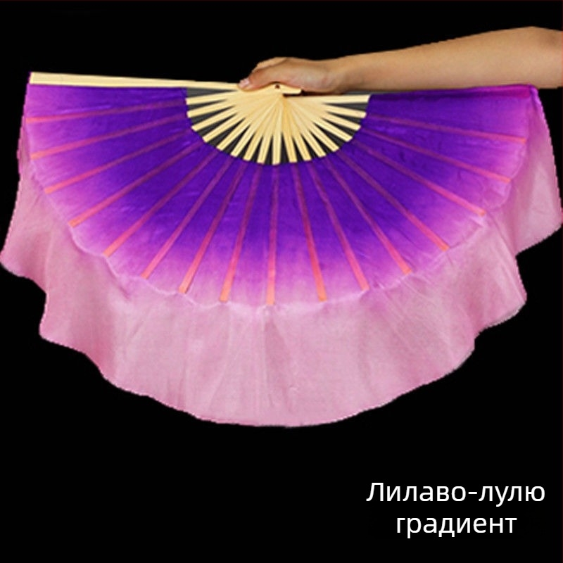 Двустранен танцов фен в Yangko стил с лампа-фон с цветя за деца, за изпълнения в детска градина и начално училище; Марка: Other; Пуснат през лято 2021