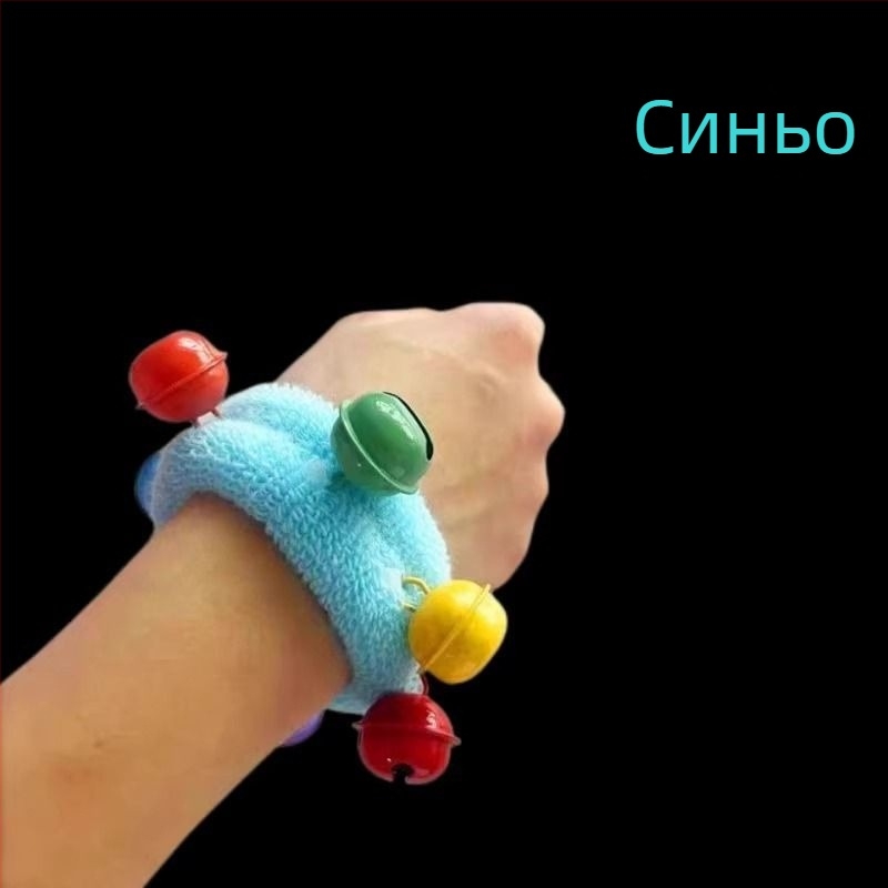 Гривна за китка със звънче и дизайн на цвете, еластична лента за детски танцови изпълнения