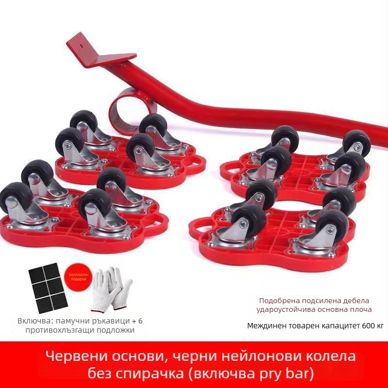 Универсални тежкотоварни колела със спирачки — 40-елементен комплект за разглобяване, подходящ за битови мебели, легла и шкафове