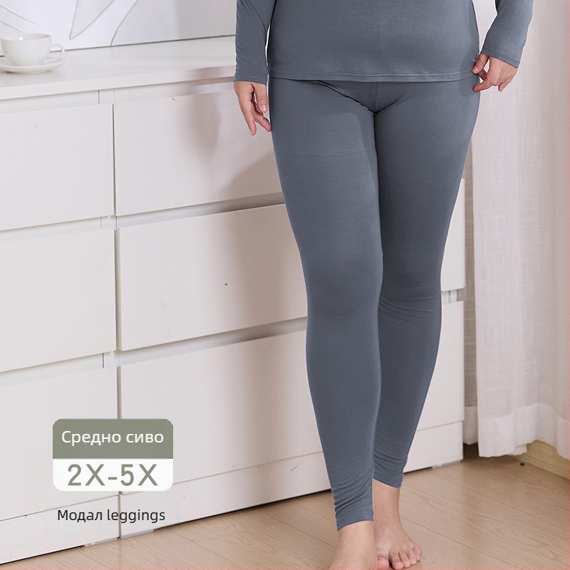 Дамски есенен термо комплект: модал (вискоза) основен плат 95%, подплата 90% модал, тънък, стегнат силует, базово термо бельо