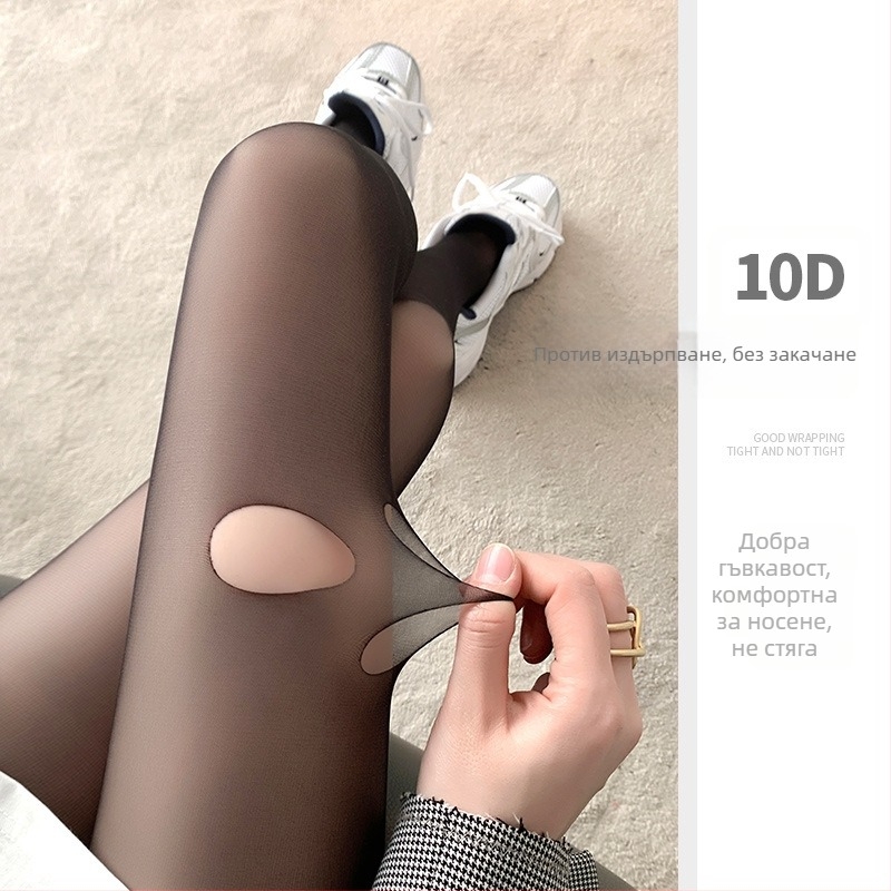 Колготки: 0D ултра тънки нейлонови, с невидимо оформяне и антизакачване – черни, едноцветни