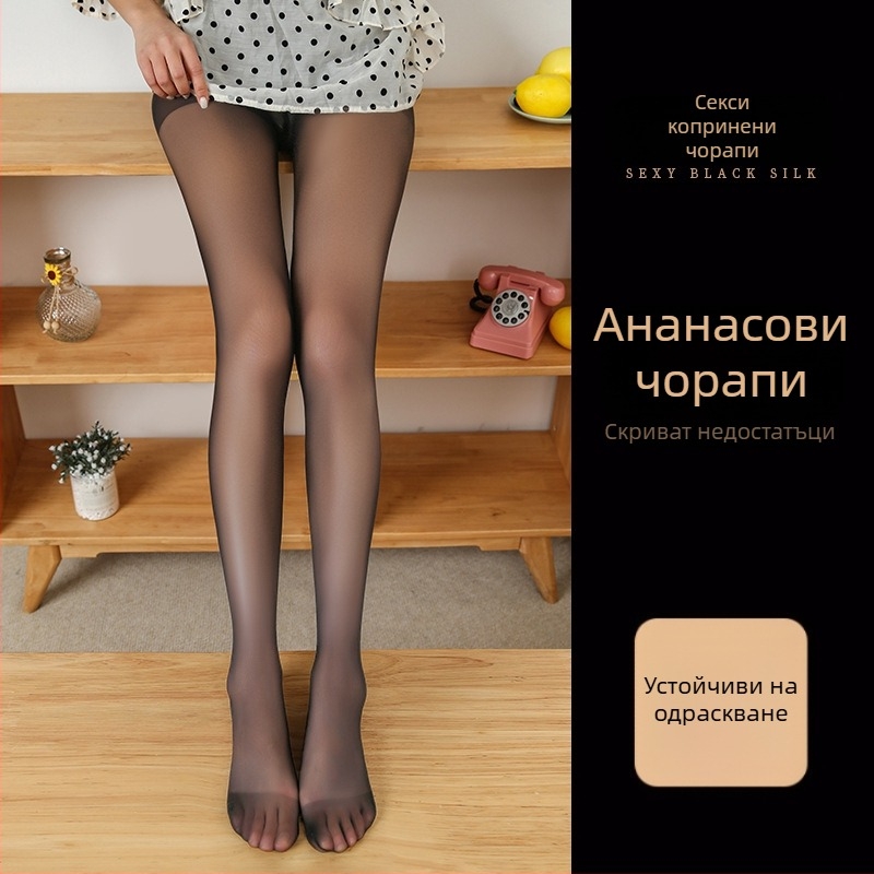 Колготки: 0D ултра тънки нейлонови, с невидимо оформяне и антизакачване – черни, едноцветни