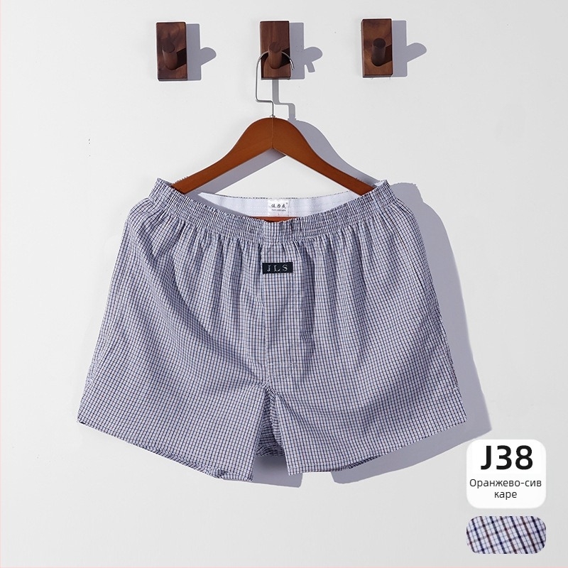 Мъжки памучни свободни долни панталони — 100% памук, тъкан 40 нишки, дишащи, средна талия, кройка от една част