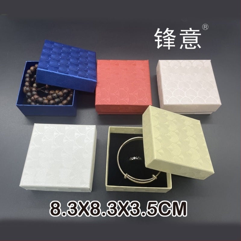 Кутия за бижута с модел на раковина, картонена кутия за гривни, композитен материал, опаковка за бижута