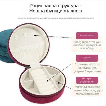 Кутия за бижута • Европейски стил • Компактна за пътуване • Модел: Lx–je–r1 • Материал: Друг • Стил: Достъпен лукс • Твърдост: Твърда