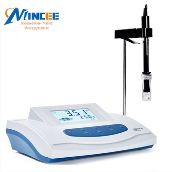 MINCEE PHS-3C портативен pH метр с голям LCD дисплей, диапазон 0.00–14.00 pH, точност ±0.01 pH, температурна компенсация 0–60 °C