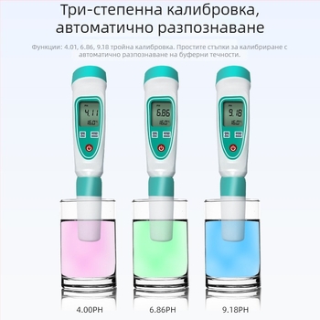 Портативен pH метр PH220W с външен електрод – точност 0.01 pH, диапазон 0.01–14.00 pH, марка Ruyi