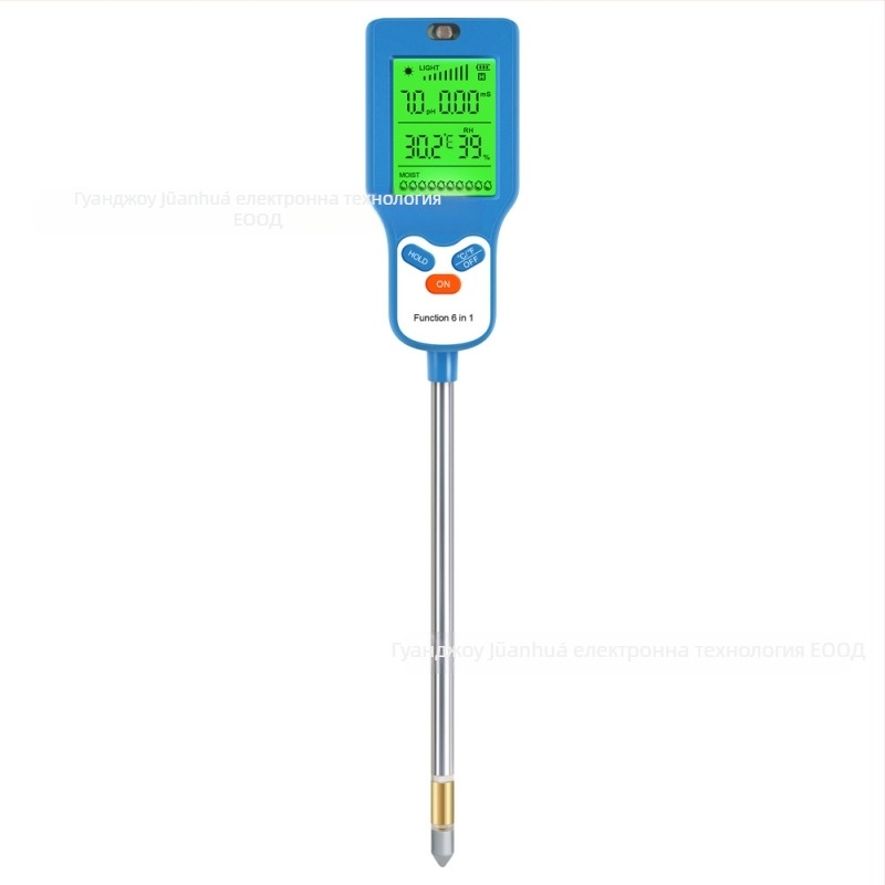 Почвен детектор шест в едно с голям дигитален дисплей и PH метр, модел SPH050, марка Trickle, тегло 120 г, за градини и саксийни растения