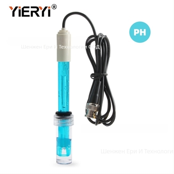 PH електроден датчик с BNC интерфейс, модел TPH01120, корпус от PC, 0–60°C цифров дисплей, аксесоар за PH оборудване