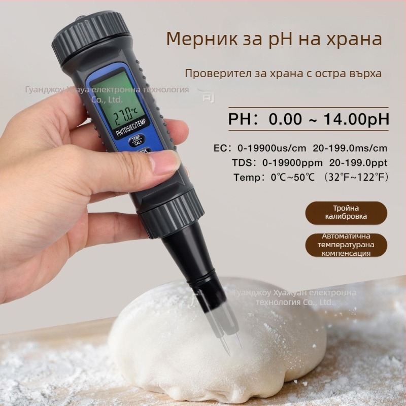 Trickle Ph822 преносим pH/EC/TDS/Temp измервател, четири в едно, цифров дисплей, диапазон pH 0-14