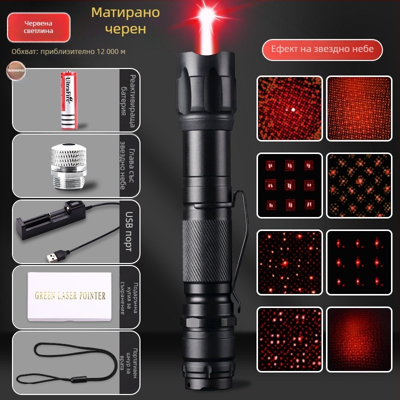 Лазерен указател: дълъг обсег на лъча, презареждаем, подобрен модел, по-ясен лъч
