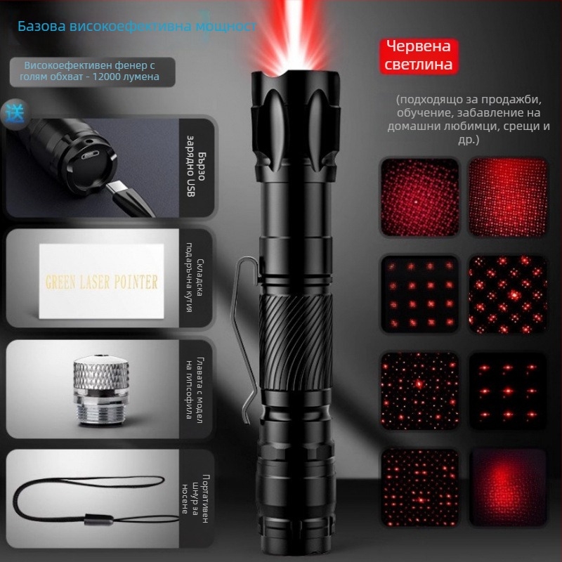 Лазерен указател: дълъг обсег на лъча, презареждаем, подобрен модел, по-ясен лъч