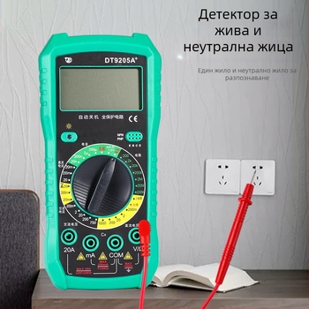 Luwei цифров клампметър с дисплей; диапазон на капацитета 25; ниво на безопасност 50