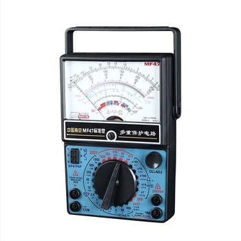Мултиметър MF47, показателен механичен инструмент, висока степен на защита срещу прегаряне, за професионална употреба, марка Nanjing, комплект тестови щифтове