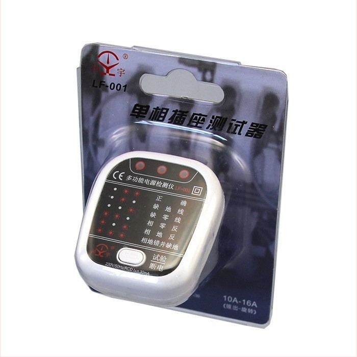 Фазов тестер за ключове и контакти с жив/нулев/заземителен проводник, LF001, щепсел 002, T003 мултиметър