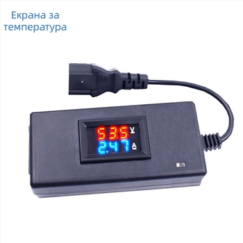 детектор за зарядно за електромобили с цифров дисплей, диапазон 5V-96V, измерва ток и напрежение за проверка и поддръжка