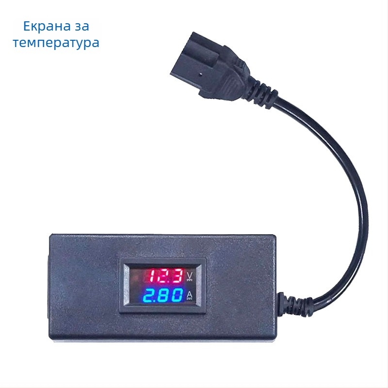 детектор за зарядно за електромобили с цифров дисплей, диапазон 5V-96V, измерва ток и напрежение за проверка и поддръжка